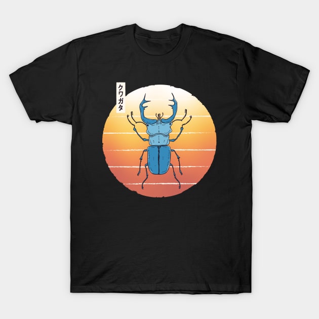 Stag Beetle Blue T-Shirt by Marina BH